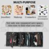 Sittella Hanging Roll Up Makeup Travel Organizer Storage for Women | Cosmetic Storage Bag | Multipurpose Toiletry Kt | 4 Removable Storage Bags for Makeup, First Aids, Medicine, Personal Care- (Black - Image 3