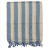 Arvore Bunkaar 100% Cotton Soft Beautiful Striped Bhagalpuri Chadar/Summer Blanket/Khes/Dohar/Top Sheet Set (Off White Blue, 245cm X 130cm), Breathable - Image 2