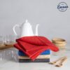 Encasa Homes Anti-Odour Waffle Kitchen Dish Towels, 18 x 28 inch (12 Pc Set) Highly Absorbent, Tea Towels for Cleaning & Quick Drying, Eco-Friendly Cotton - Multicolor - Image 5