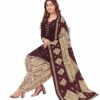 Miraan Women's Cotton Printed Readymade Salwar Suit XXXX-Large Brown - Image 4