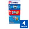 Nabisco Cookies Variety Pack, OREO, Nutter Butter, CHIPS AHOY!, 48 Snack Packs (4 Cookies Per Pack, 4 Boxes)