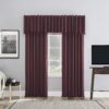 Sun Zero Greyson Faux Dupioni Silk Thermal Extreme Total Blackout Back Tab Curtain Panel, 50" x 63", Bordeaux Red - Image 8