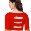 MANOHARI Women's Kota Doria Pure Chiffon Saree With Blouse Piece (Mn1198) 5.5 Meters Red - Image 7
