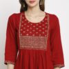 Rajnandini Women's Rayon Embroidered Kurta Set With Dupatta (JOPLVL245-XL_Maroon_XL) - Image 6