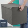 Sorbus Toy Chest with Flip-Top Lid, Kids Collapsible Storage for Nursery, Playroom, Closet, Home Organization, Large (Gray) - Image 5