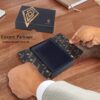 Imperious mens leather wallet trifold, slim, zipper, rfid wallet card holder, money clip, men, picture holder, long style, money clip montableu (Black) - Image 4
