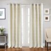 Deco Window 1 Inch Extendable 36"-66" Farmhouse Ivory Curtain Rod for Windows & Doors with Hammered Mushroom Finials & Brackets Set - Image 3