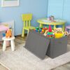 Sorbus Toy Chest with Flip-Top Lid, Kids Collapsible Storage for Nursery, Playroom, Closet, Home Organization, Large (Gray) - Image 3