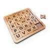 Galliard Games Wooden Puzzle Number Slide Fifteen Puzzle, Non-Magnetic Pieces (5X5 - ABC) Large Beige - Image 3