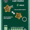 BePuzzled | Helix Hanayama Metal Brainteaser Puzzle Mensa Rated Level 5, for Ages 12 and Up