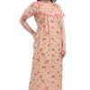 Soulemo Women's Cotton Floral Maxi Nighty (499PXXL_Pista Green_XX-Large BUST 52) - Image 5