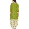 Miraan Women's Cotton Printed Readymade Salwar Suit Medium Green