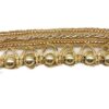 Goelx Moti Lace 9 Mtr / 9.8 Yards Border for Dresses, Sarees, Suits, Blouses, Dupattas, Bags, Art & Craft - Gold