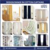 Urban Space Cotton Curtains for Door Bedroom, Living Room Printed Curtains with Tieback Pack of 2 Curtains - Door - 58W x 86L inches Humming Bird Blue - Image 7