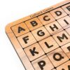 Galliard Games Wooden Puzzle Number Slide Fifteen Puzzle, Non-Magnetic Pieces (5X5 - ABC) Large Beige - Image 2