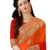 MANOHARI Women's Kota Doria Pure Chiffon Saree With Blouse Piece (Mn1198) 5.5 Meters Red - Image 5