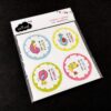 weRevel Little Birdie Theme Thank You Party Stickers, 40 Count, 2 Inches, Round, 4 Unique Designs
