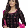 Miraan Women's Cotton Printed Readymade Salwar Suit XX-Large Black - Image 3