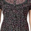 Soulemo Women's Blended Printed Maxi Nighty (861QL_Blue_L) - Image 6
