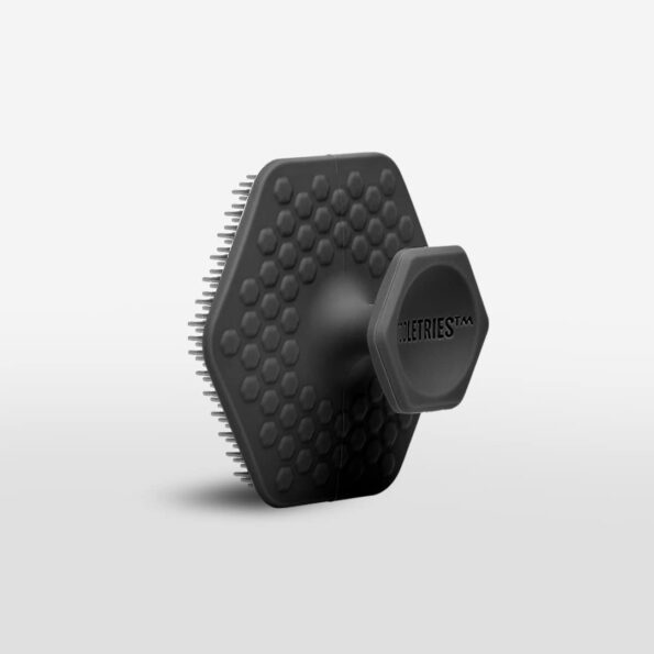 Tooletries - Men's Face Scrubber - Silicone Facial Cleansing Brush, Gentle Exfoliator Pad & Soft-Touch Massager - Removes Dead & Dry Skin - Long Lasting Bathroom & Shower Accessories - Charcoal