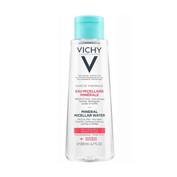 Vichy Pureté Thermale One Step Micellar Water Makeup Remover & Facial Toner | Micellar Cleansing Water + Vitamin B5 | No Rinse Needed | Gentle Eye Makeup Remover & Hydrating Toner For Face