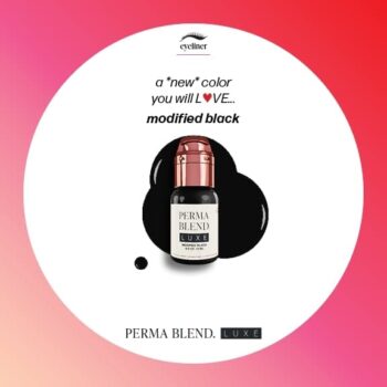 Perma Blend Luxe - Modified Black - Microblading Ink for Permanent Eyeliner - Professional Tattoo Ink - Black Tattoo Ink Makeup - Vegan (0.5 oz)