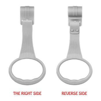 SAFIGLE 1 Pair Baby Playpen Pull up Rings-Baby Crib Pull up Rings Baby Walking Exercises Assistant Rings-Baby Bed Stand Up Rings Baby Cot Hanging Ring Grey