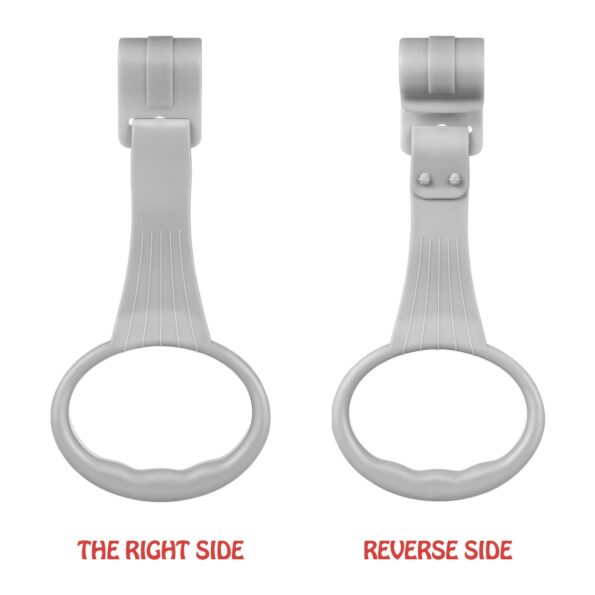SAFIGLE 1 Pair Baby Playpen Pull up Rings-Baby Crib Pull up Rings Baby Walking Exercises Assistant Rings-Baby Bed Stand Up Rings Baby Cot Hanging Ring Grey