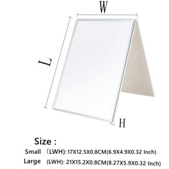 Zcooooool Mirror Large Portable Super HD Mirror Makeup Mirror Multi Stand Angle Hand Free/ Handheld / Tabletop Foldable Mirror 10X7 Inch