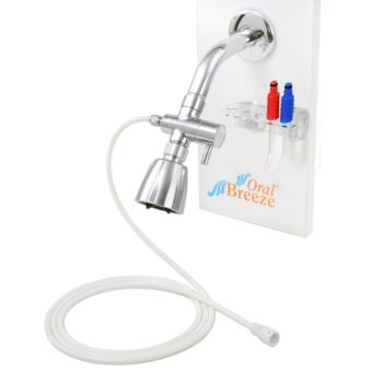 Oral Breeze ShowerBreeze | Flosser for Teeth, Gums, Braces | Water Jet Dental Irrigator | Treats Gum Disease Naturally | Easy Shower Installation | 15 Seconds Daily for Preventative Care