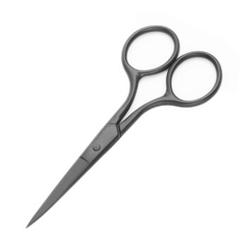 Motanar Multicolor Professional Grooming Scissors for Personal Care Facial Hair Removal and Ear Nose Eyebrow Trimming Stainless Steel Fine Straight Tip Scissors 3.9 Inch (Black)