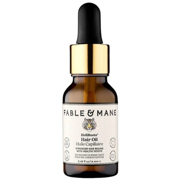 Fable & Mane Mini HoliRoots Pre-wash Hair Treatment Oil, 0.48 Fl Oz (Pack of 1)