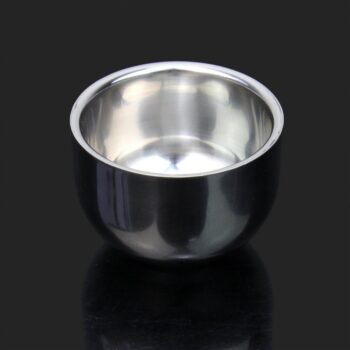 HugeStore Mini Small Stainless Steel Shave Soap Cup Shaving Mug Bowl for Men