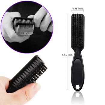 SQULIGT 6 Pcs Barber Clipper Brush Blade Trimmer Cleaning Brush Set Duster Manicure Nylon Brush Hair Styling Brush Tool (Black)