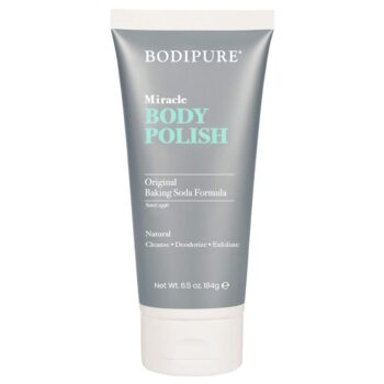 BodiPure Miracle Body Polish for Multipurpose - Body Scrub, Exfoliating Body Scrub, Body Wash for Women, Men, Girls, and Boys for all skin type - Natural - Smooth Skin, Balance pH, Clear Pores, 6.5oz