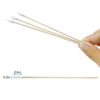 500pcs Precision Cotton Swabs with 6'' Long Sticks for Gun Cleaning, Makeup or Pets