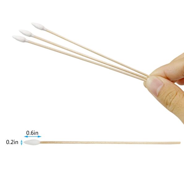 500pcs Precision Cotton Swabs with 6'' Long Sticks for Gun Cleaning, Makeup or Pets