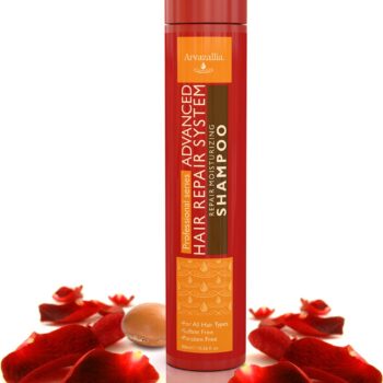 Arvazallia Advanced Hair Repair Moisturizing Sulfate-Free Shampoo with Argan Oil and Macadamia Oil for Dry or Damaged Hair