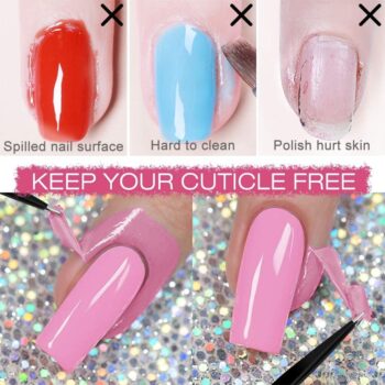Liquid Latex for Nails, DRMODE 20ML Latex Nail Cuticle Barrier Peel Off Upgraded Fast Drying Nail Latex Tape, Nail Cuticle Guard Protector for Fingers Nail Painting with Tweezers for Various Nail Art