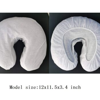 ZMDREAM Pack of 75 Headrest Covers Fitted Disposable Massage Face Rest Cradle Covers White & Black
