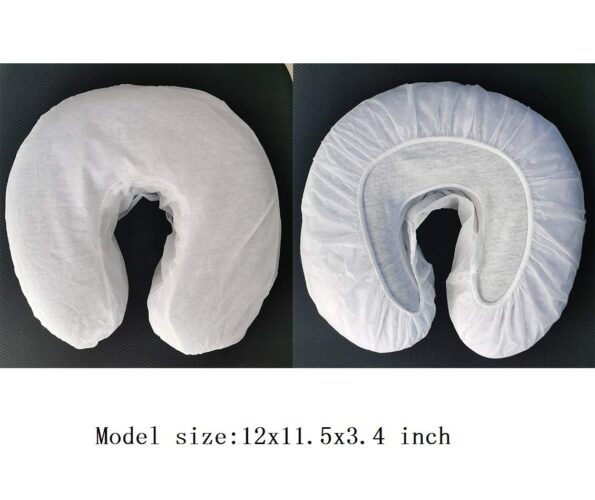 ZMDREAM Pack of 75 Headrest Covers Fitted Disposable Massage Face Rest Cradle Covers White & Black