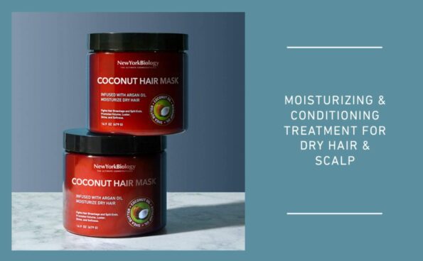 Coconut Hair Mask for Hair Growth and Volume - Infused with Argan Oil - Moisturizing and Deep Conditioning Dry Hair Treatment - Fights Breakages and Split Ends – Helps Restore Damaged Hair - 16 Oz