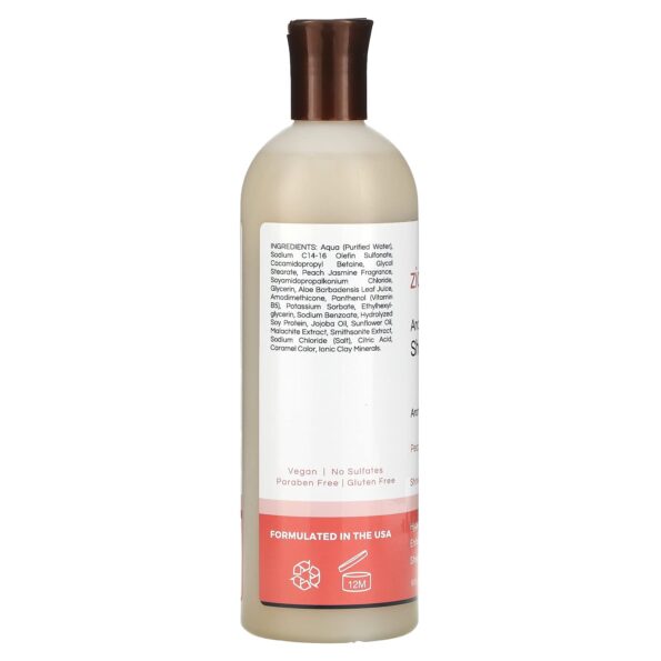Zion Health Adama Ancient Minerals Peach Jasmine Shampoo 16 Fluid Ounce