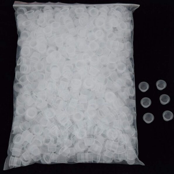 Ink Caps,500Pcs Disposable Plastic Pigment 13mm Size Ink Cups Caps for Ink,Supplies(500M)