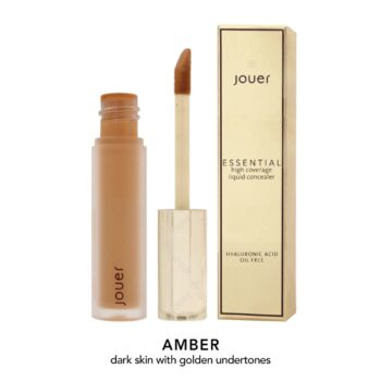 Jouer Essential High Coverage Liquid Concealer - Soft Matte Finish - Color Corrector for Spot Coverage, Under Eye Dark Circles and Contour, Chiffon
