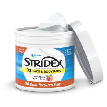 Stridex XL Face Body Pads, 90 Count