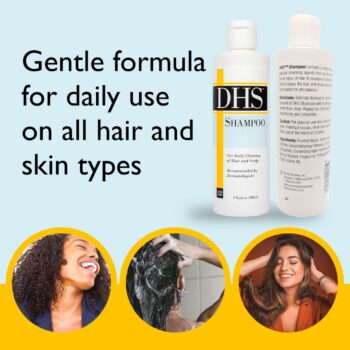 DHS Regular Shampoo 8 oz Scalp Shampoo for Daily Hair Cleansing- pH Balanced Shampoo Formula Dissolves Dirt and Oil, Gentle Shampoo Deep Cleans with a Light, Fresh Scent (Pack of 1)