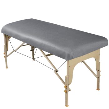 ForPro Premium Microfiber Massage Fitted Sheet, Cool Grey, Ultra-Light, Stain and Wrinkle-Resistant, for Massage Tables, 36" W x 77" L x 7" H