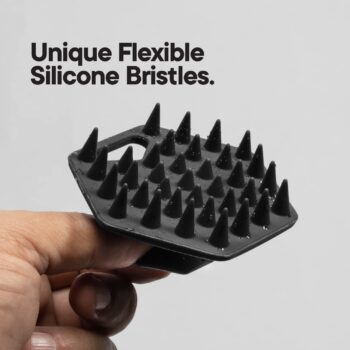 Tooletries - Beard Scrubber - Silicone Beard Brush & Beard Exfoliator for Men - Deep Cleans & Unclogs Pores - Soft-Touch Bath & Shower Accessories, Beard accessories - Charcoal