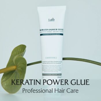 LA'DOR Keratin Power Glue Leave-In Conditioner Protein Hair Treatment Mask Heat Protectant Gloss Shine Snail Mucin Detangler Serum for Dry Damaged Curly Color Treated Bleached Hair 5.3 Oz LADOR Korean